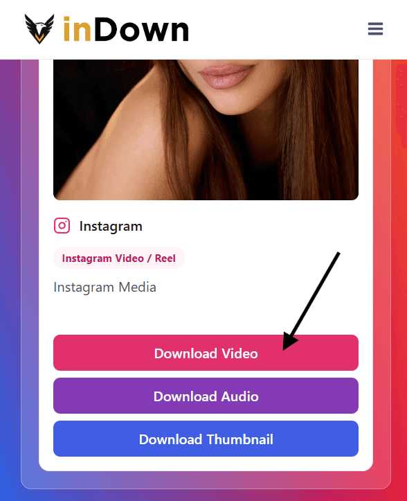 instagram video downloader how to use step 3